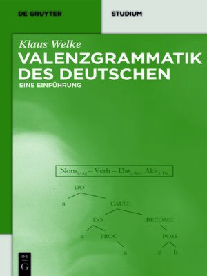 cover image of Valenzgrammatik des Deutschen